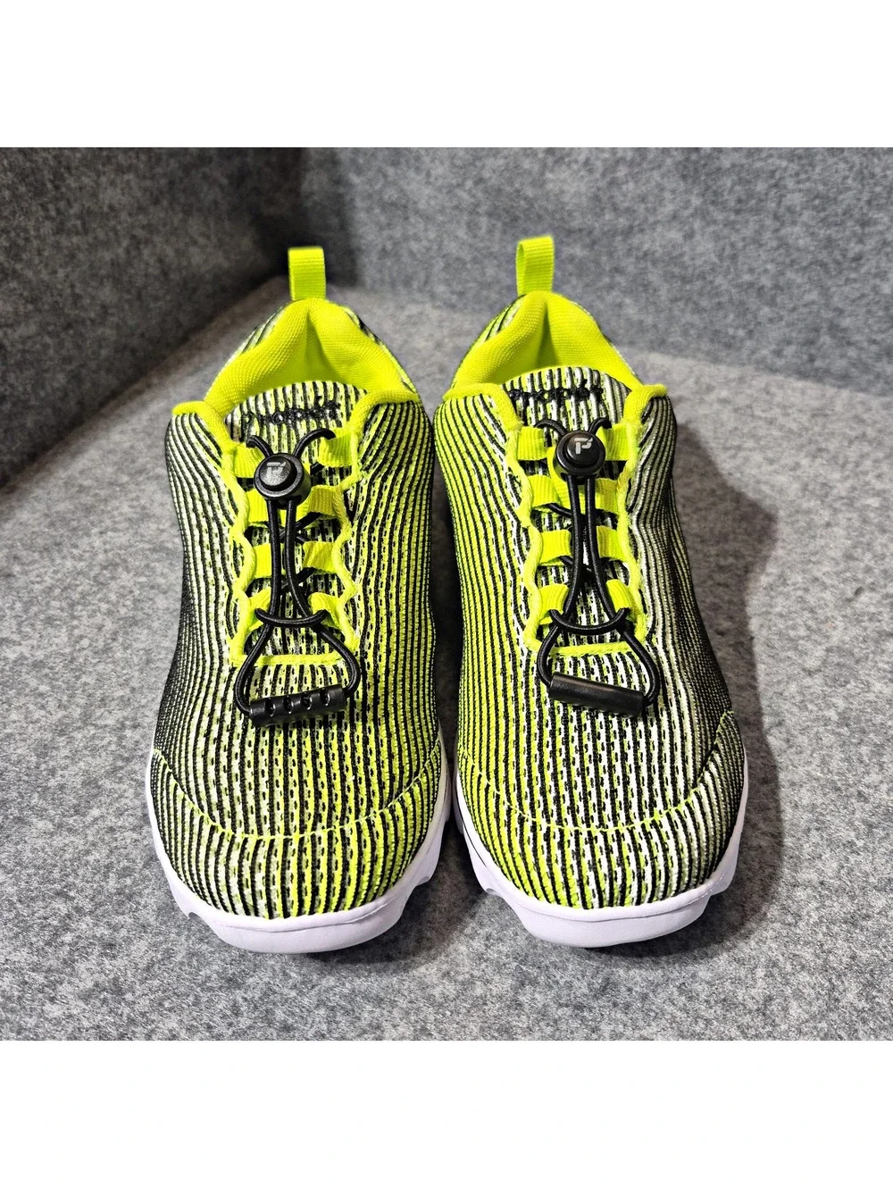 Prophet Women's Yellow/Black/White Striped Lace-Up Low Top Sneaker WAT042M